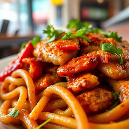 Close-up foto van een heerlijk gerecht voor een restaurant